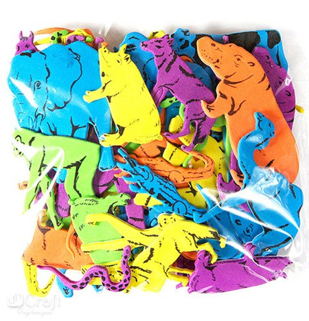 Naklejki z pianki ZWIERZAKI 60 szt