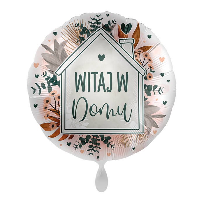 WITAJ W DOMU balon foliowy okrągły 18 cali