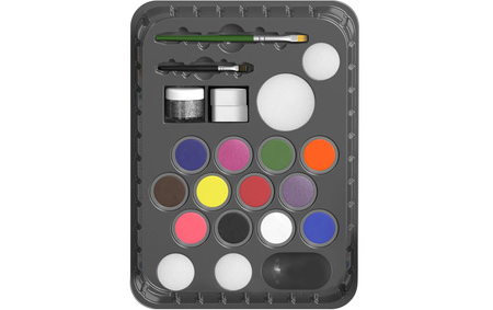 Zestaw do malowania twarzy PARTY farby + akcesoria + książka Snazaroo