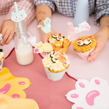 Papilotki do muffinek babeczke Kotki 6szt.