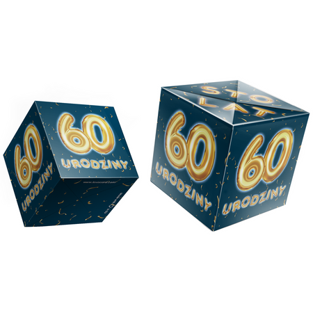Kartka urodzinowa wybuchająca konfetti - 60 urodziny