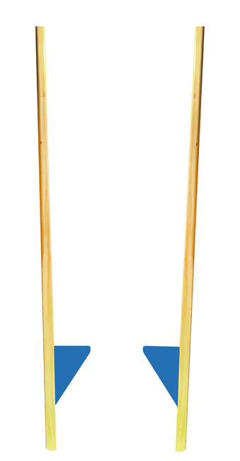 Szczudła drewniane cyrkowe małe NIEBIESKIE 140 cm dla dzieci