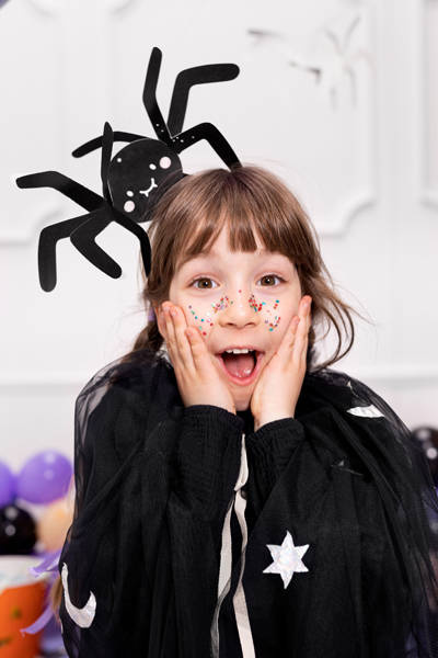 Dekoracja papierowa Pająki 27x17 cm 5 szt.