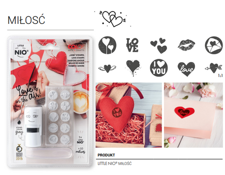 Pieczątka samotuszująca Little NIO - miłość