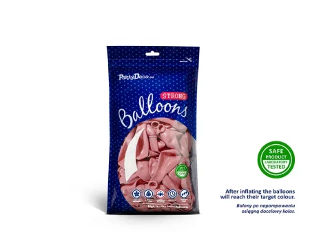 Balon Strong jednokolorowy 43 cm 17 cali 25 szt. Pastel Baby Pink