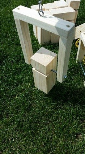 Gra integracyjna Wieża DŻWIG Wieża współpracy podwójna czerwono niebieska