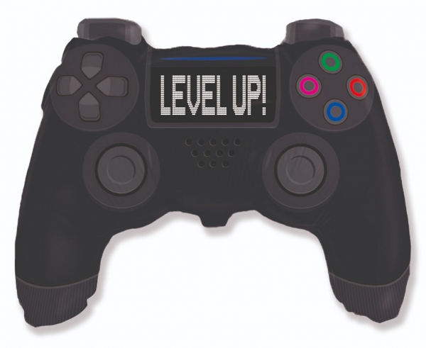 Balon foliowy dla gracza Urodzinowy Pad Kontroler do gry Level up! 24 cale