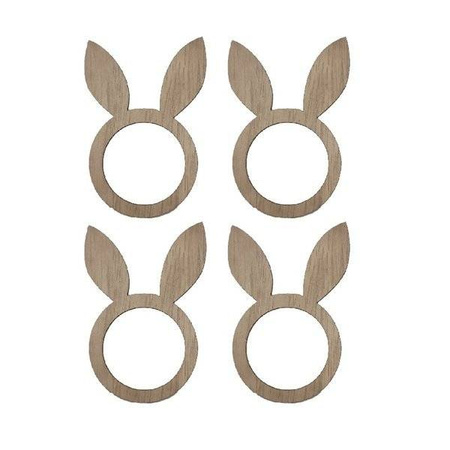 Wielkanocne obrączki na serwetki Zajączki 4 szt.