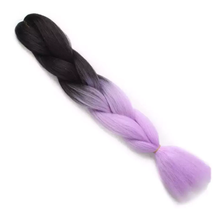 Włosy syntetyczne warkocze warkoczyki 60 cm - czarno fioletowe