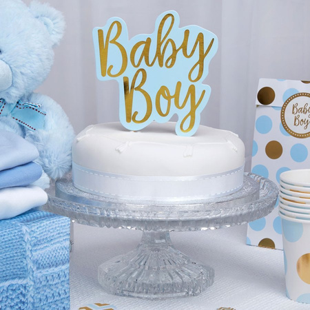 Topper dekoracyjny na tort Baby Shower - Baby Boy