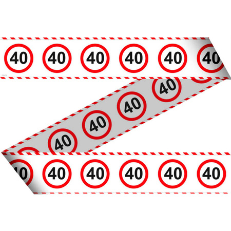 Taśma dekoracyjna urodzinowa 40 urodziny 15m