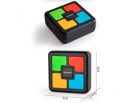 Gra Memory elektroniczna podróżna kolorowe kwadraty