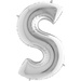 Balon foliowy litera S alfabet srebrna 40 cali