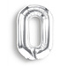 BALON foliowy CYFRA mała 40 cm SREBRNA