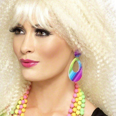 Kolczyki rainbow kolorowe lata 80