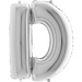 Balon foliowy litera D alfabet srebrna 40 cali
