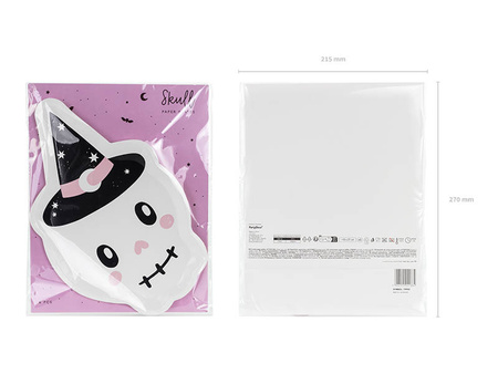 Talerzyki papierowe Czaszka 6 szt.