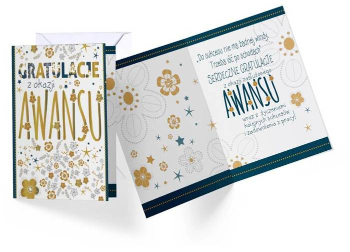 Kartka okolicznościowa GRATULACJE z okazji AWANSU