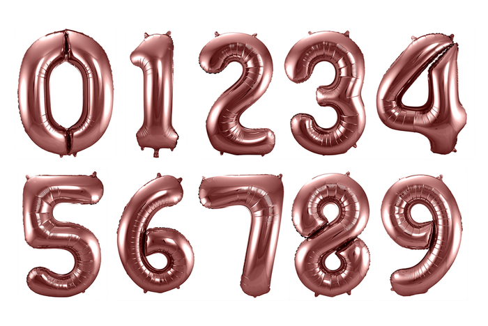 BALON foliowy CYFRA 86 cm Chocolate BRĄZOWA