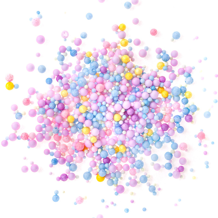 Kulki styropianowe dekoracyjne 2-6 mm pastel mix kolorów 8g