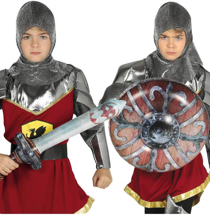 Dmuchany miecz i tarcza rycerz