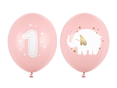 Balon gumowy ROCZEK SŁONIK Pastel Pink 12" 1 szt.