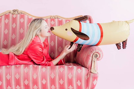 Pies Jamnik balon foliowy 90 x 40 cm