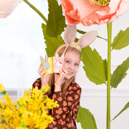 Kubeczki papierowe zajączki Wielkanoc 220 ml DIY mix 6 szt.