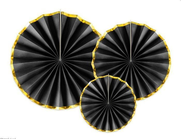 Rozety dekoracyjne czarny złoty