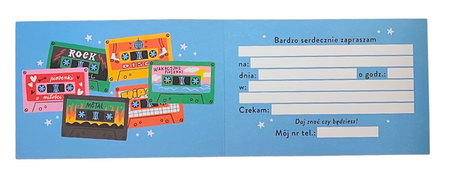 Zaproszenie na przyjęcie urodziny hiphop disco