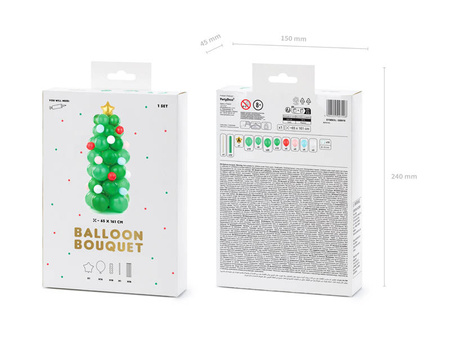 GIRLANDA BALONOWA choinka zestaw 161 cm