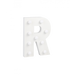 Świecąca Litera LED "R" Light Letter, drewniana biała 17x12 cm