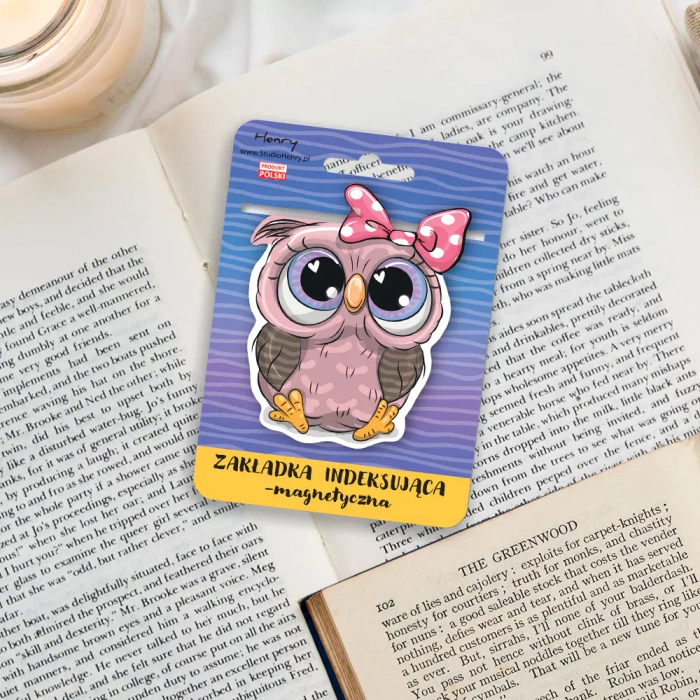 Zakładka magnetyczna do książki - SOWA 1 szt.