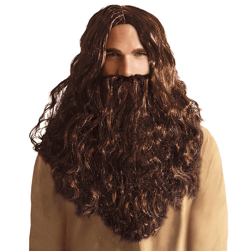 Peruka długa z brodą i wąsami św. Józef Dziadek