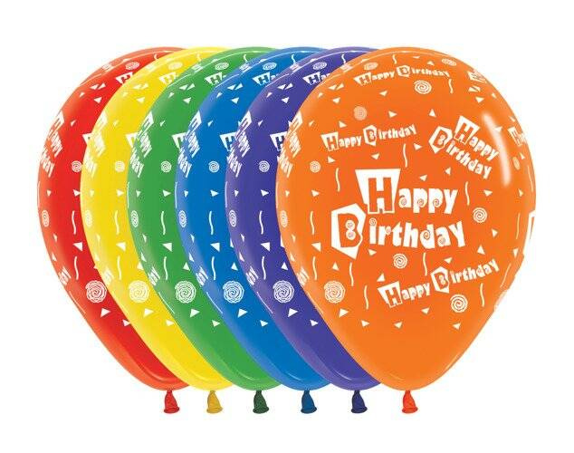 Balony Sempertex Happy Birthday Party 12'' 50 szt