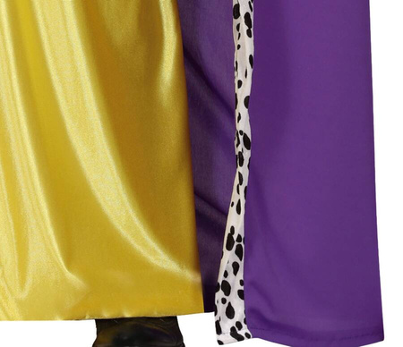 Strój Król żółto fioletowy na Jasełka Trzech Króli dla dorosłych