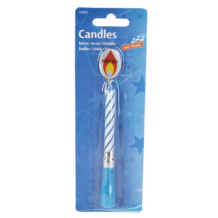Świeczka urodzinowa grająca Happy Birthday różne kolory 1 szt.