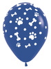 Balon Sempertex Paw Prints BOY psie łapki 12 cali 1 szt. mix