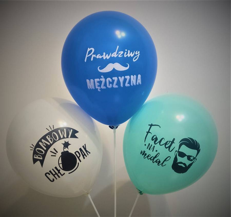 DLA MĘŻCZYZNY balon gumowy z nadrukiem 1 szt.