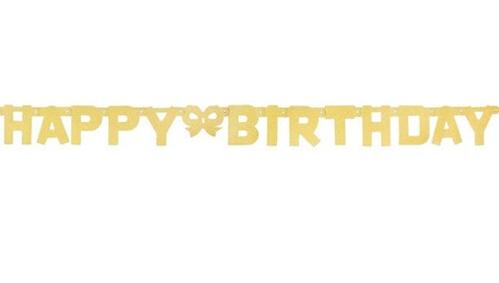 Baner "Happy Birthday" brokatowy