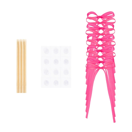 Pikkery Toppery kokardki ciemnoróżowe 10 szt.