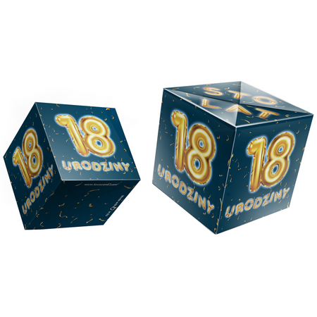 Kartka urodzinowa wybuchająca konfetti - 18 urodziny