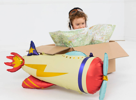 Samolot pastelowy balon foliowy 91x39 cm