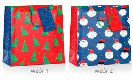 Torebka prezentowa Świąteczna Boże Narodzenie 15 x 15 cm Pan Dragon mix wzorów