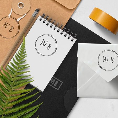 Pieczątka samotuszująca NIO Inicjały - ozdobne