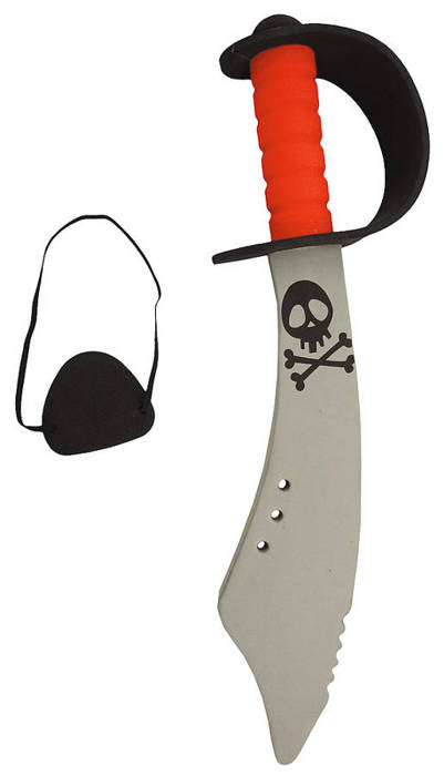 Zestaw akcesoria piankowe PIRAT (szabla, opaska)