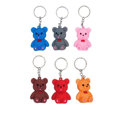 Brelok silikonowy Miś mix wzorów