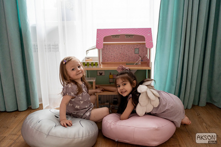 Dream Pouf pufa poduszka srebrna ekoskóra 1 szt.