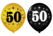 Balon urodzinowy na 50 urodziny okrągły 12" 1 szt.