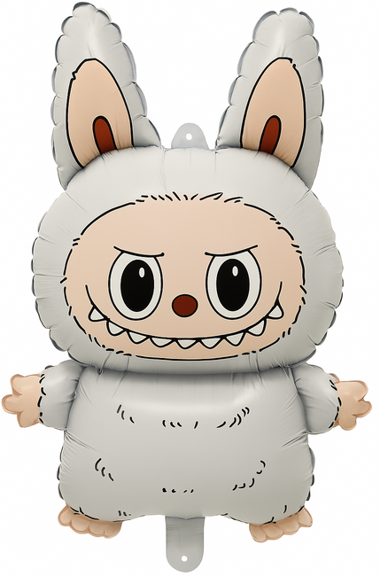 Balon foliowy w kształcie LABUBU biały 38x66 cm na powietrze